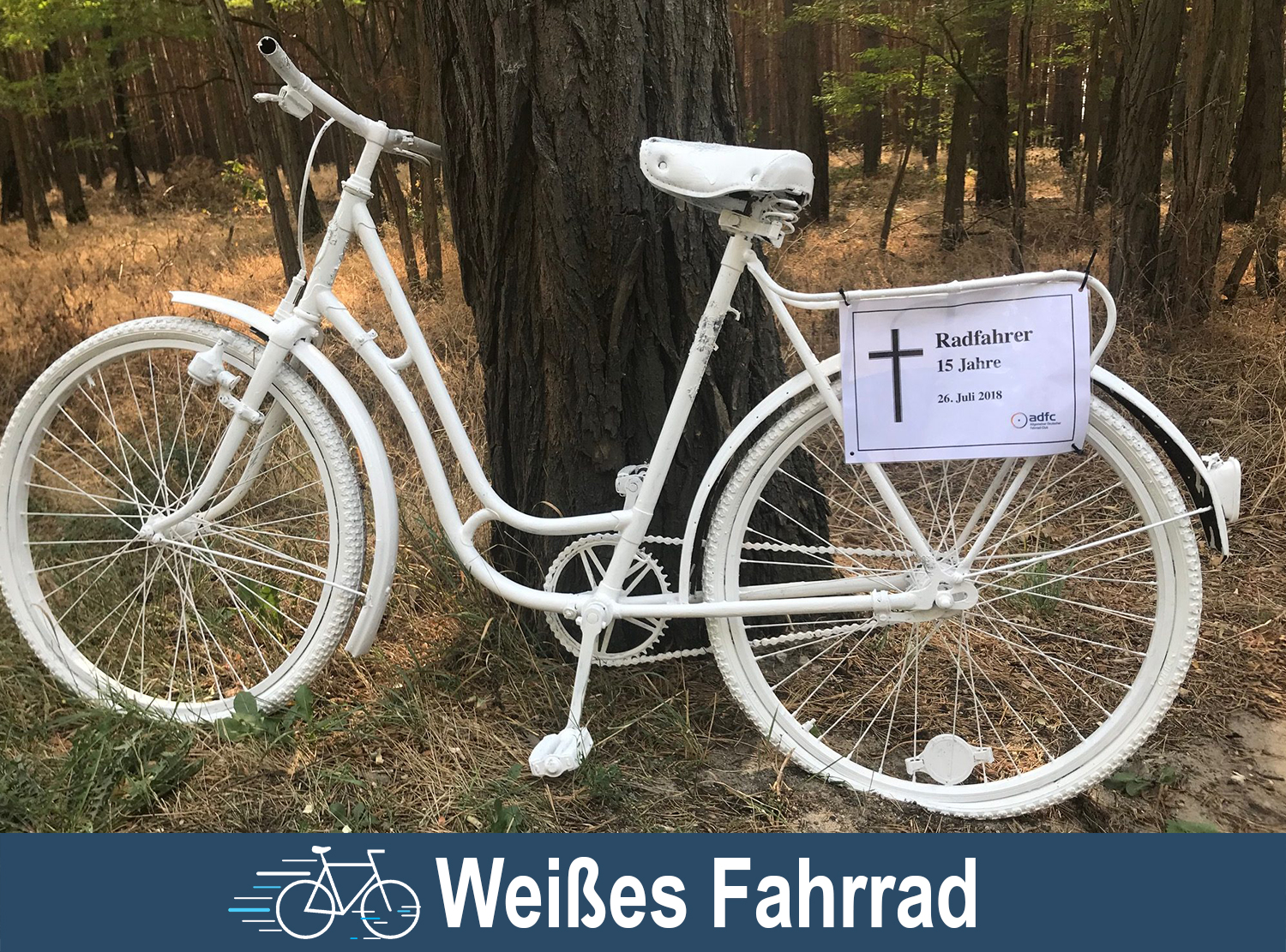 Weißes Fahrrad in Wittenberg ADFC SachsenAnhalt